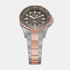 Fossil Blue Dive Women Quartz Grey Dial Analog Stainless Steel Watch ES5348