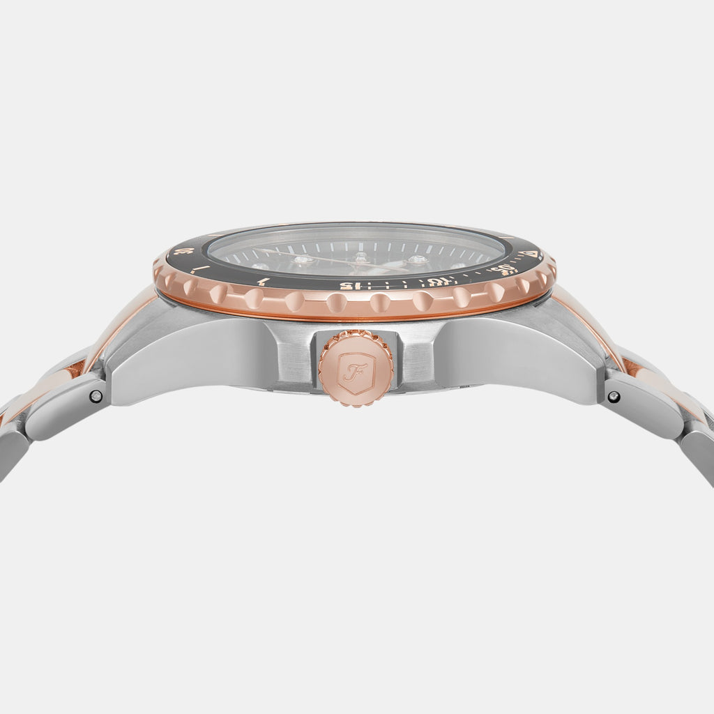 Fossil Blue Dive Women Quartz Grey Dial Analog Stainless Steel Watch ES5348