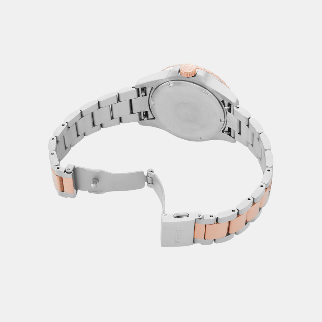 Fossil Blue Dive Women Quartz Grey Dial Analog Stainless Steel Watch ES5348