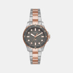 Fossil Blue Dive Women Quartz Grey Dial Analog Stainless Steel Watch ES5348