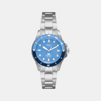 Fossil Blue Dive Women Quartz Blue Dial Analog Stainless Steel Watch ES5353
