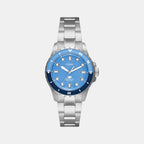 Fossil Blue Dive Women Quartz Blue Dial Analog Stainless Steel Watch ES5353