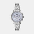 Neutra Women Quartz White Dial Chronograph Stainless Steel Watch ES5357