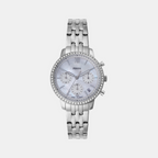 Neutra Women Quartz White Dial Chronograph Stainless Steel Watch ES5357