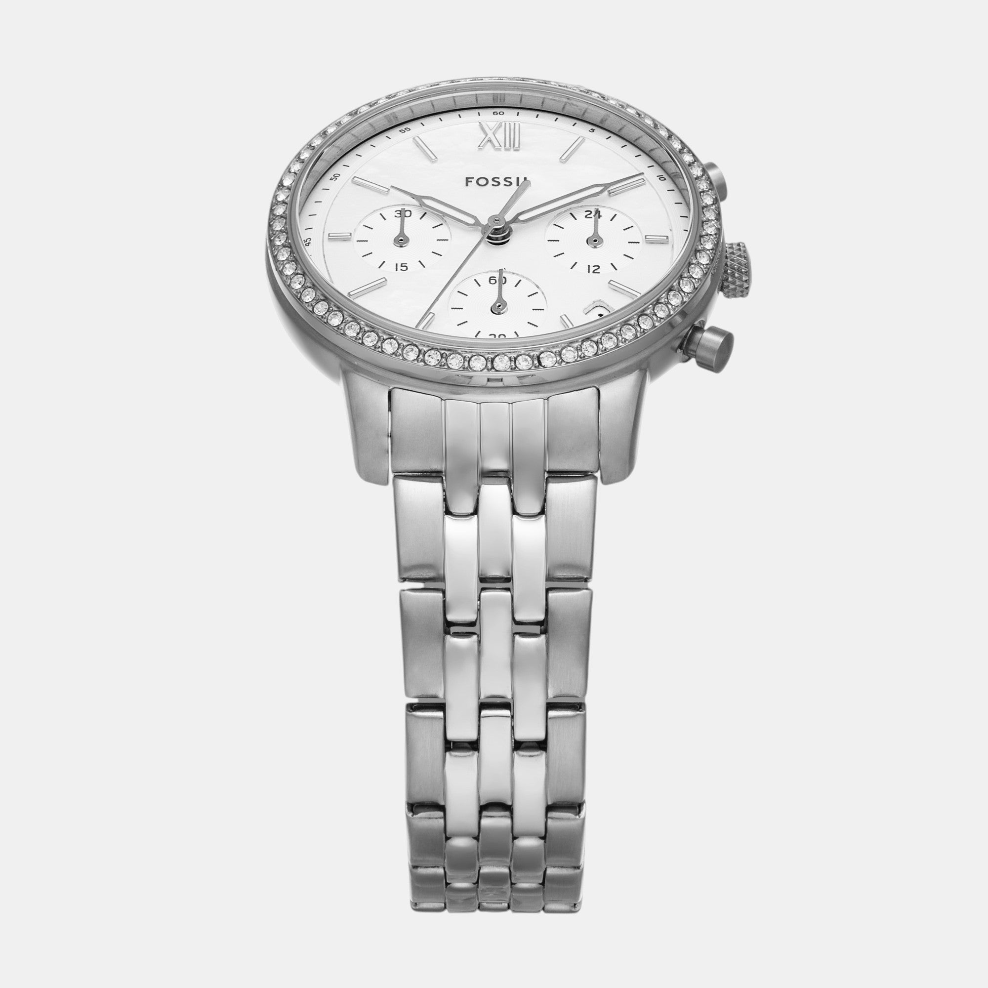 Neutra Women Quartz White Dial Chronograph Stainless Steel Watch ES5357