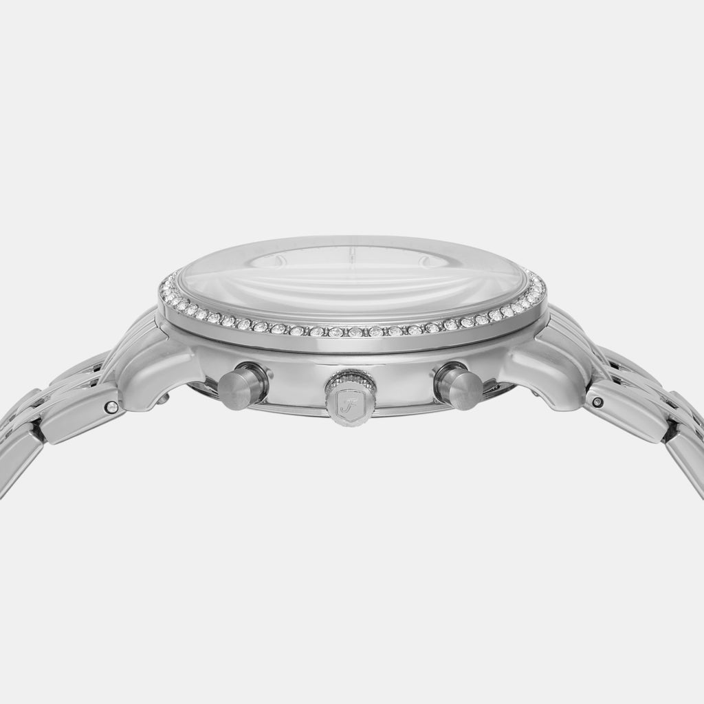 Neutra Women Quartz White Dial Chronograph Stainless Steel Watch ES5357