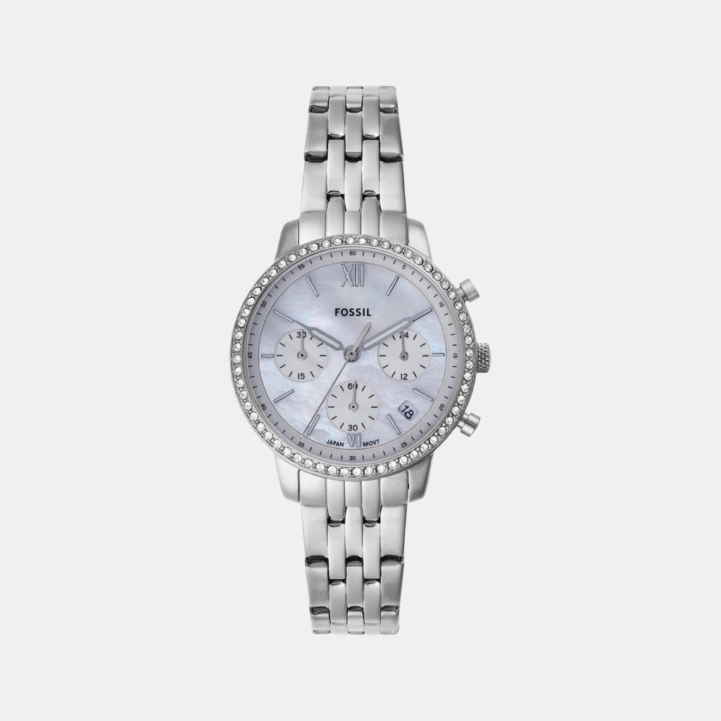 Neutra Women Quartz White Dial Chronograph Stainless Steel Watch ES5357