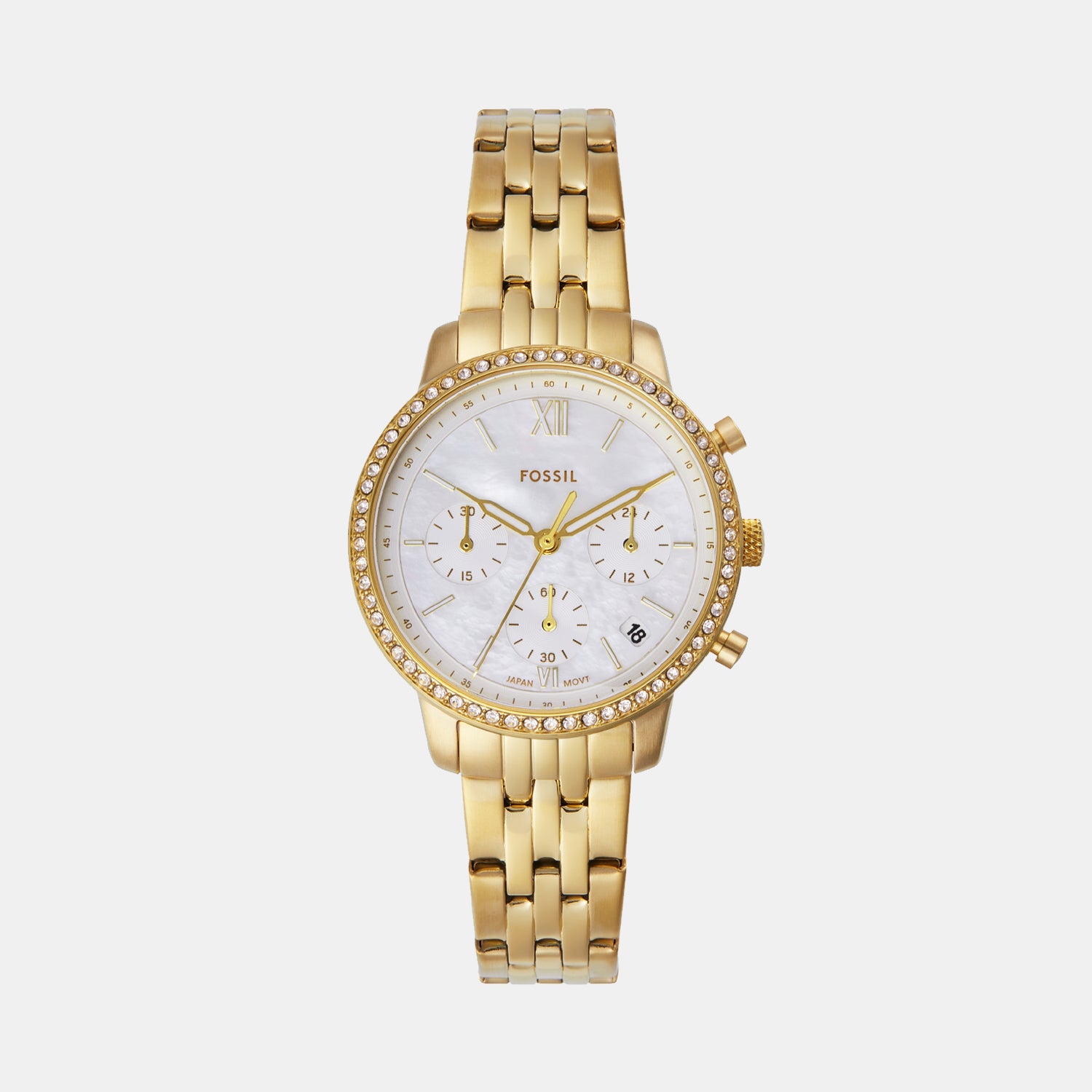 Neutra Women Quartz White Dial Chronograph Stainless Steel Watch ES5358