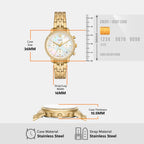 Neutra Women Quartz White Dial Chronograph Stainless Steel Watch ES5358