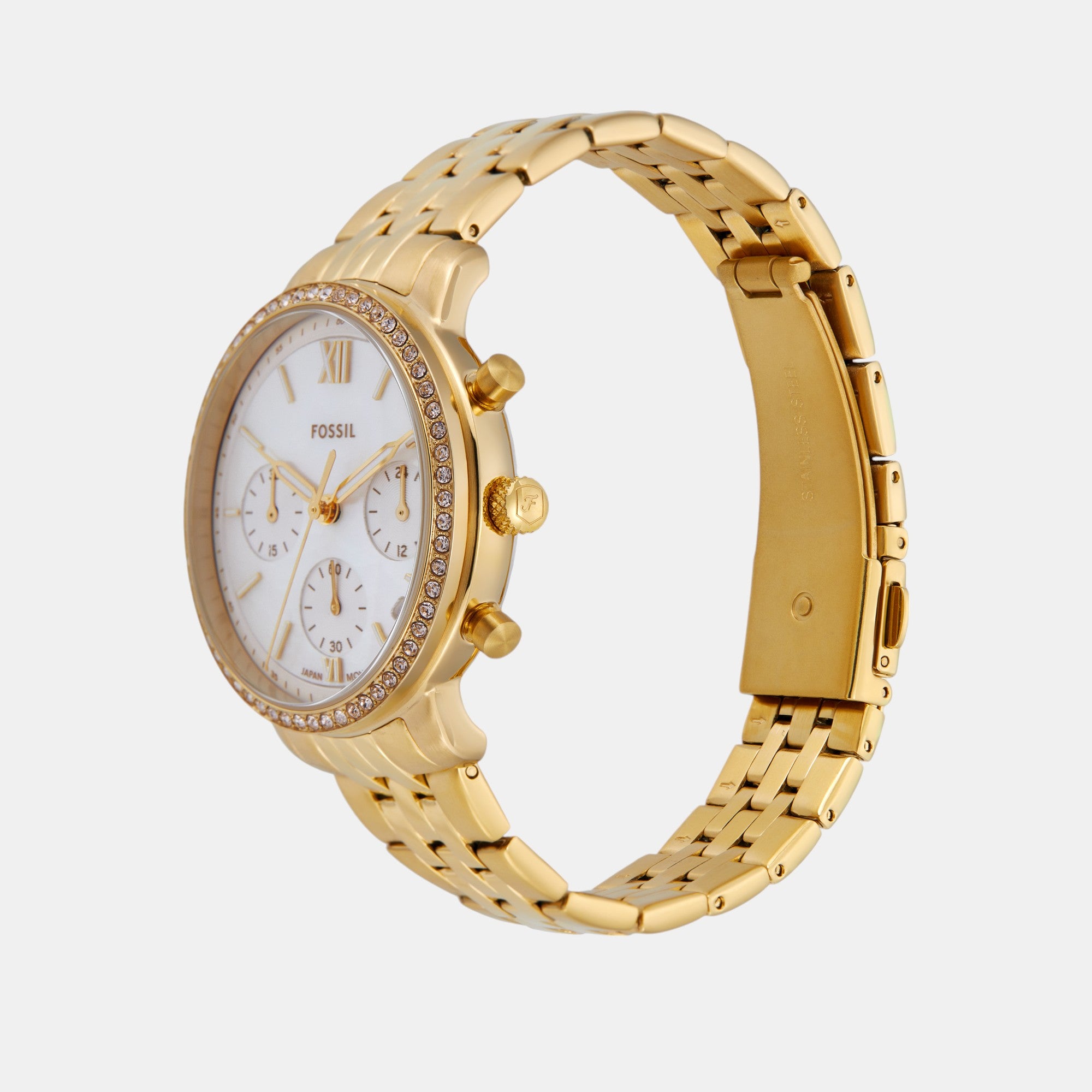 Neutra Women Quartz White Dial Chronograph Stainless Steel Watch ES5358