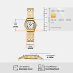 Harlow Women Quartz Cream Dial Analog Stainless Steel Watch ES5361