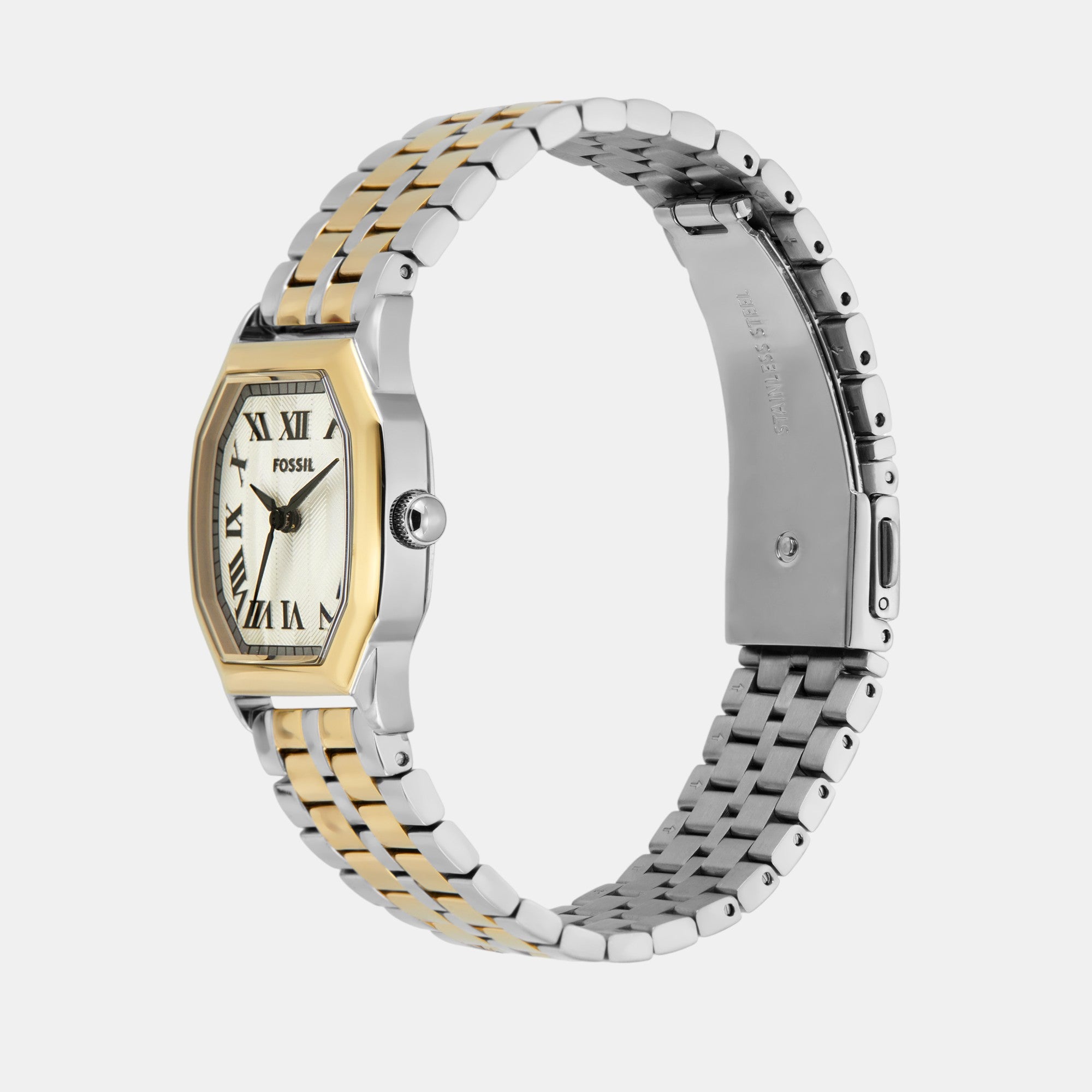 Harlow Women Quartz Cream Dial Analog Stainless Steel Watch ES5362