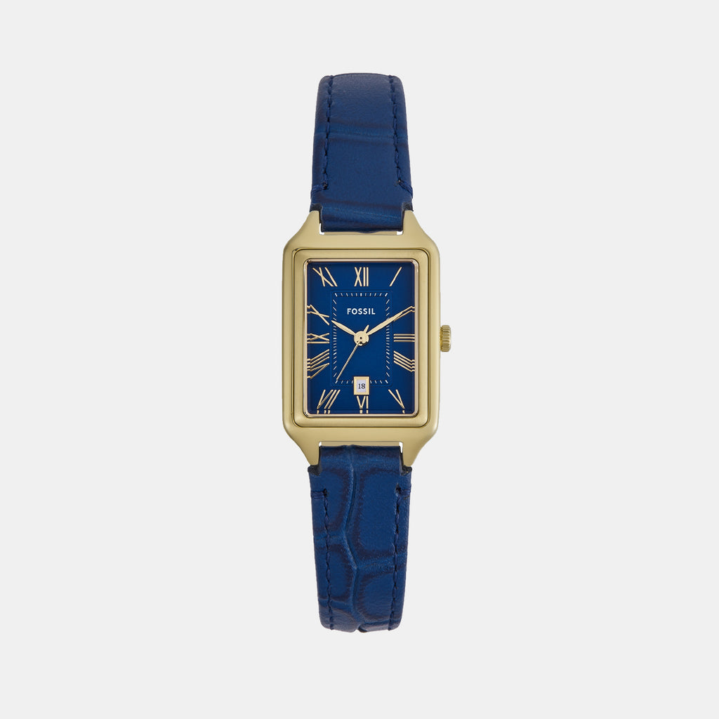 Raquel Women Quartz Blue Dial Analog Leather Watch ES5365