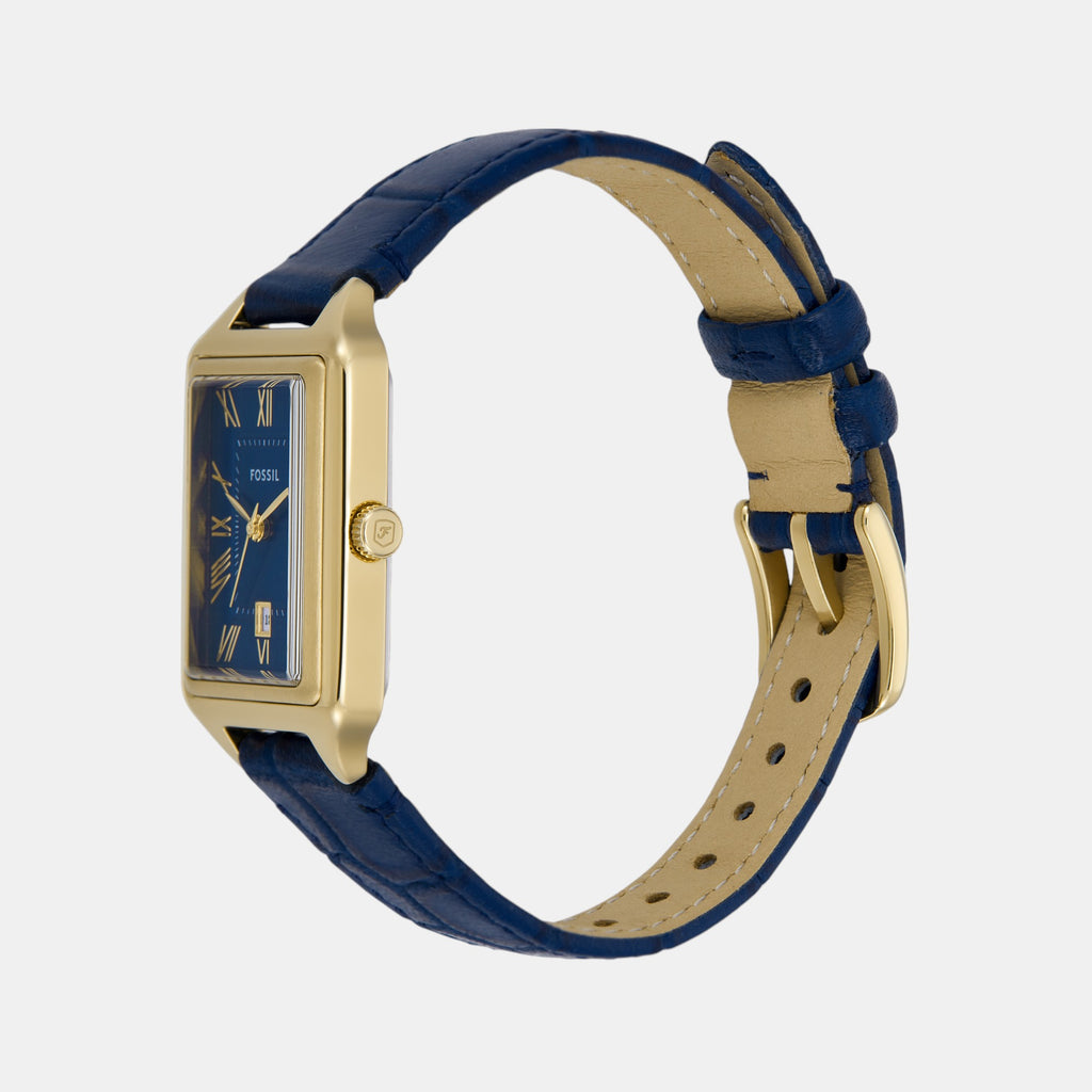 Raquel Women Quartz Blue Dial Analog Leather Watch ES5365