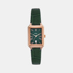 Raquel Women Quartz Green Dial Analog Leather Watch ES5366