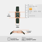 Raquel Women Quartz Green Dial Analog Leather Watch ES5366