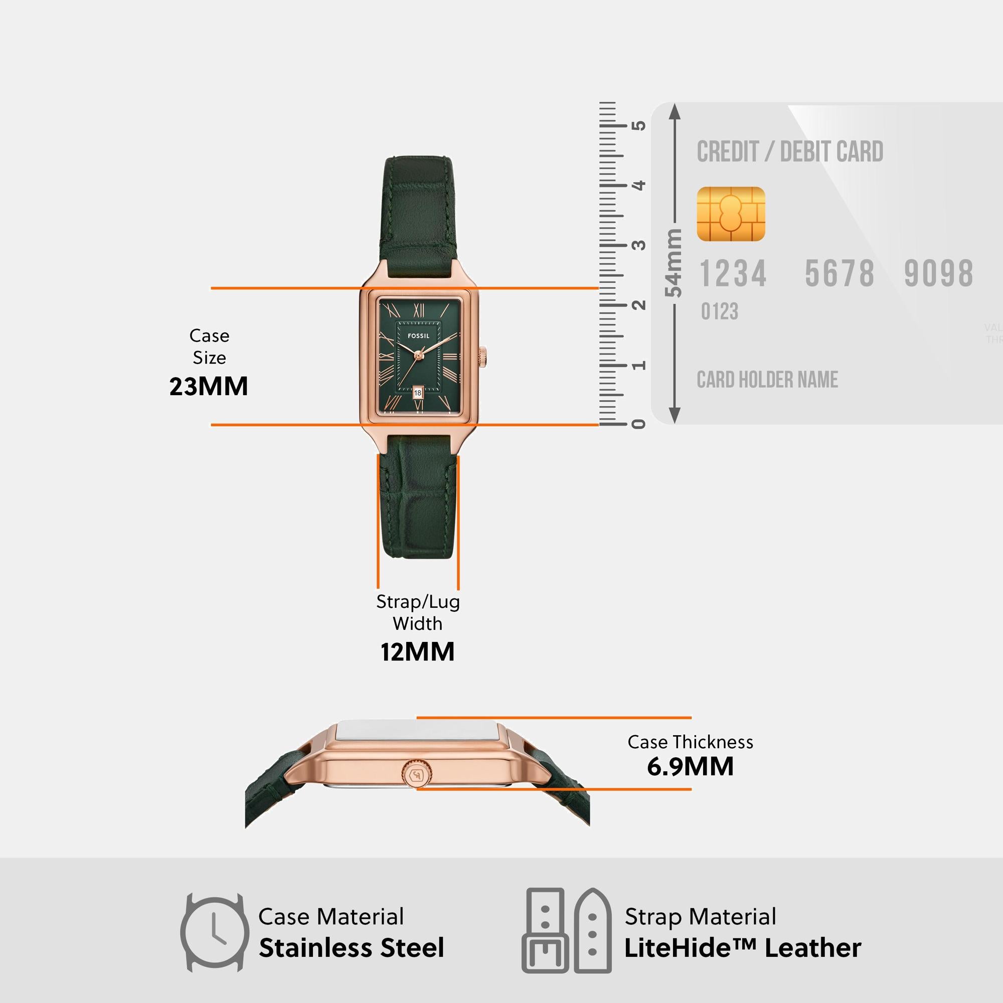 Raquel Women Quartz Green Dial Analog Leather Watch ES5366