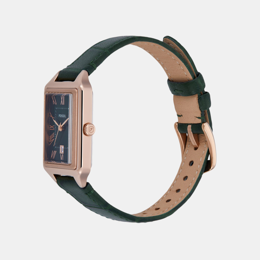 Raquel Women Quartz Green Dial Analog Leather Watch ES5366