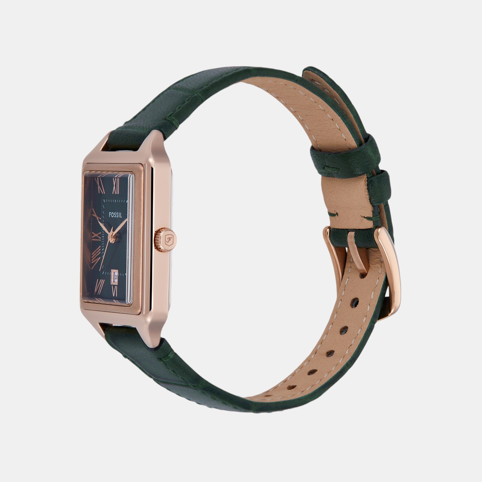 Raquel Women Quartz Green Dial Analog Leather Watch ES5366