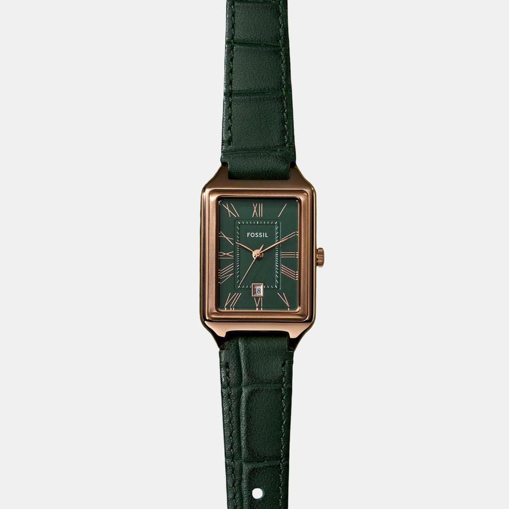 Raquel Women Quartz Green Dial Analog Leather Watch ES5366