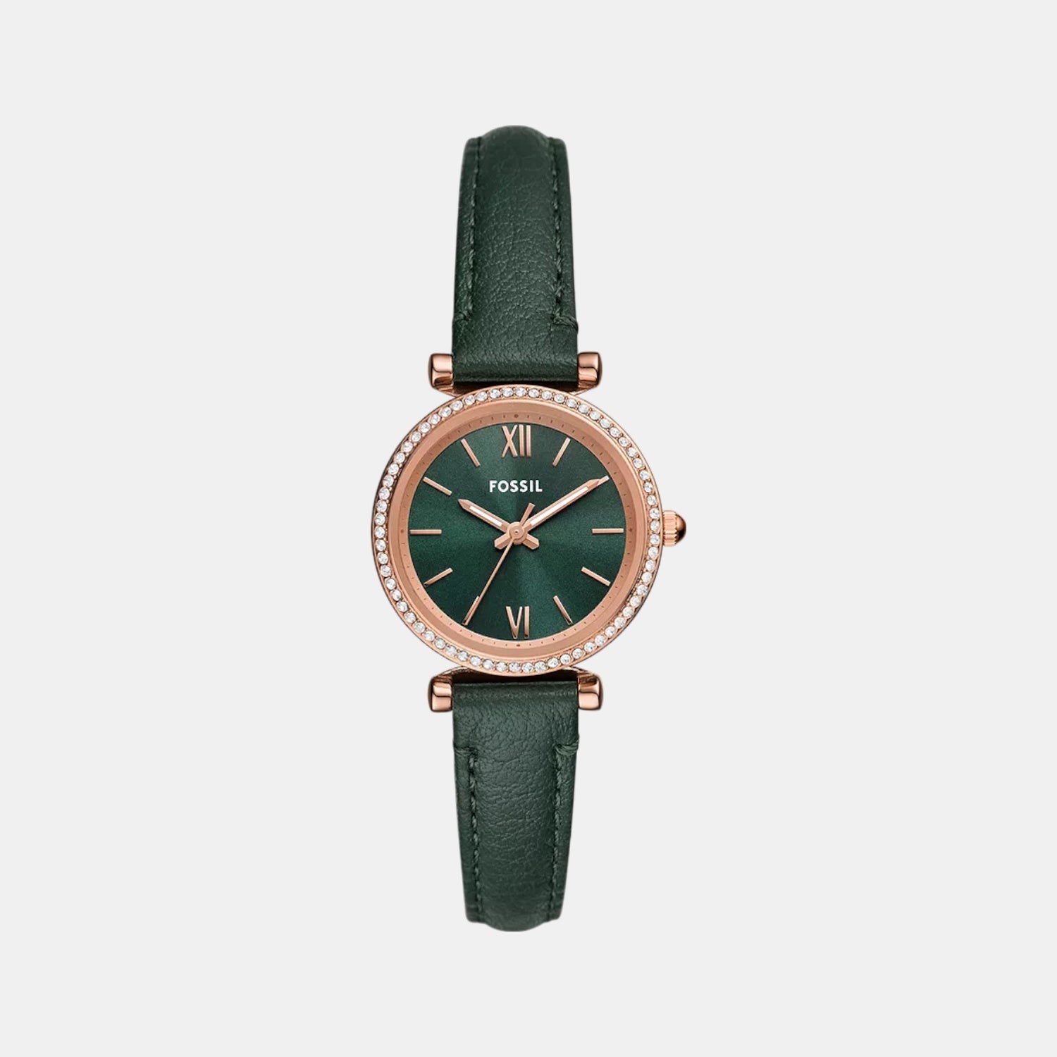 Carlie Women Quartz Green Dial Analog Leather Watch ES5370