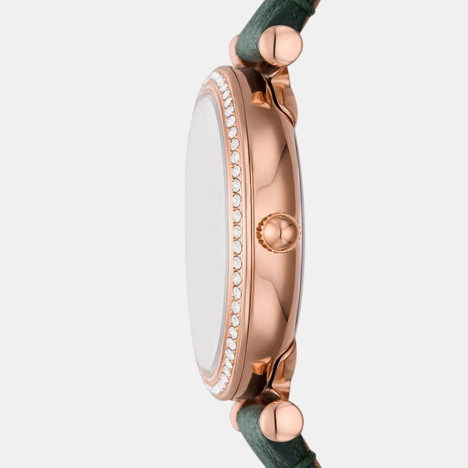 Carlie Women Quartz Green Dial Analog Leather Watch ES5370