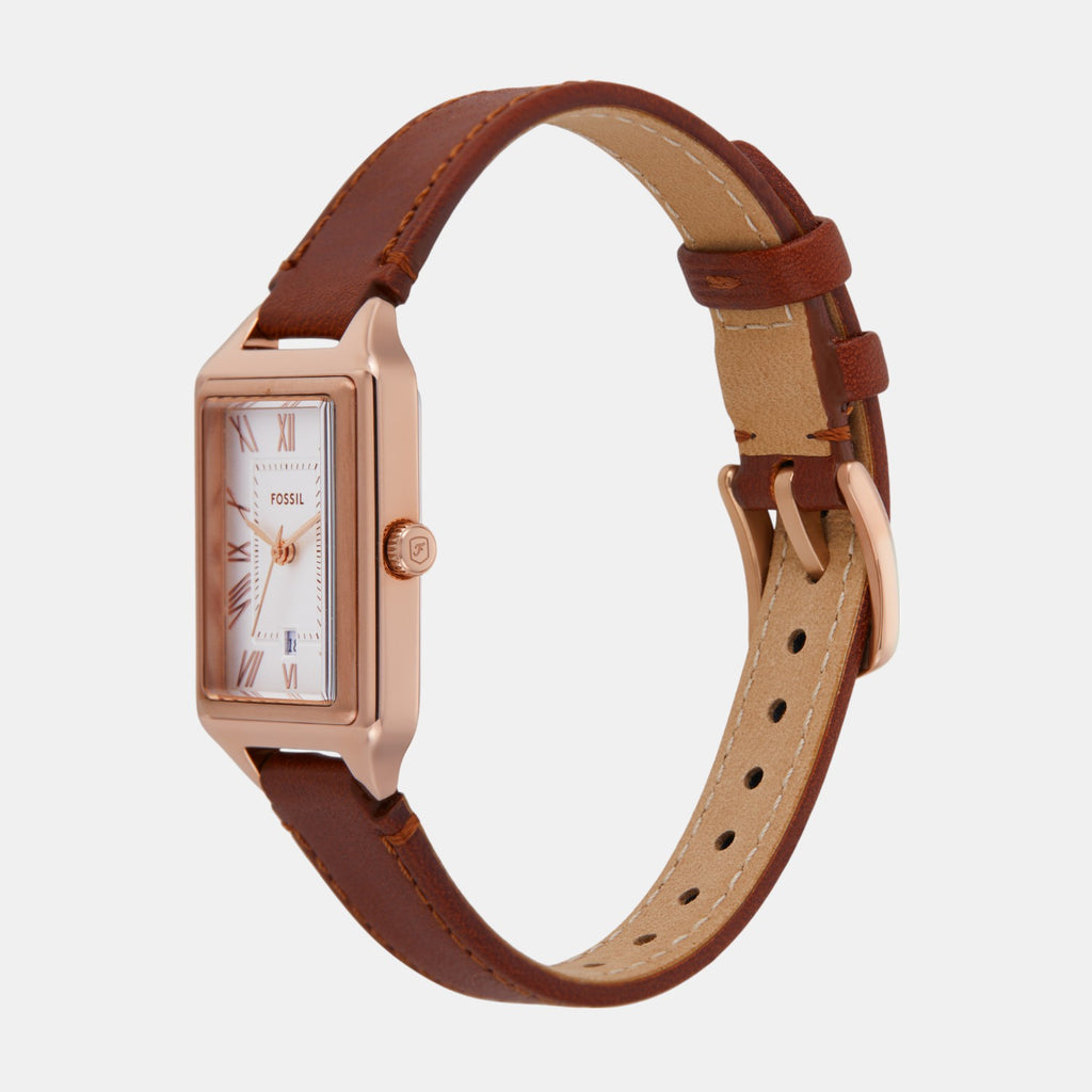 Raquel Women Quartz White Dial Analog Leather Watch ES5377SET