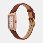 Raquel Women Quartz White Dial Analog Leather Watch ES5377SET