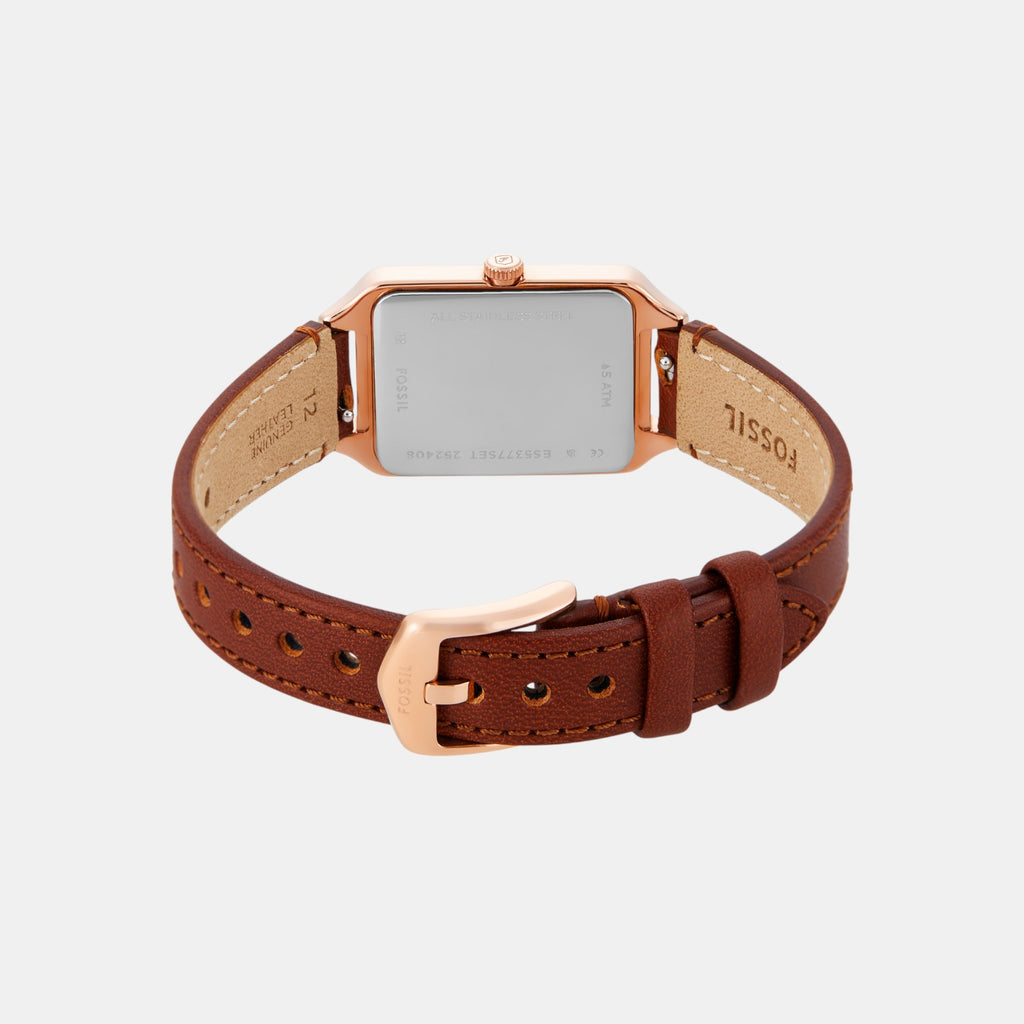 Raquel Women Quartz White Dial Analog Leather Watch ES5377SET