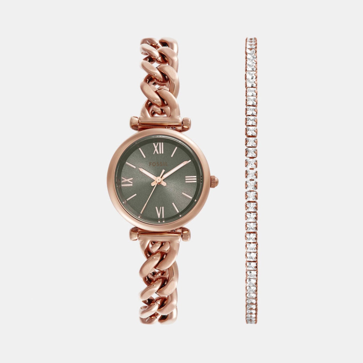 Carlie Women Quartz Grey Dial Analog Stainless Steel Watch ES5378SET