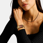 Raquel Women Quartz Red Dial Analog Stainless Steel Watch ES5379