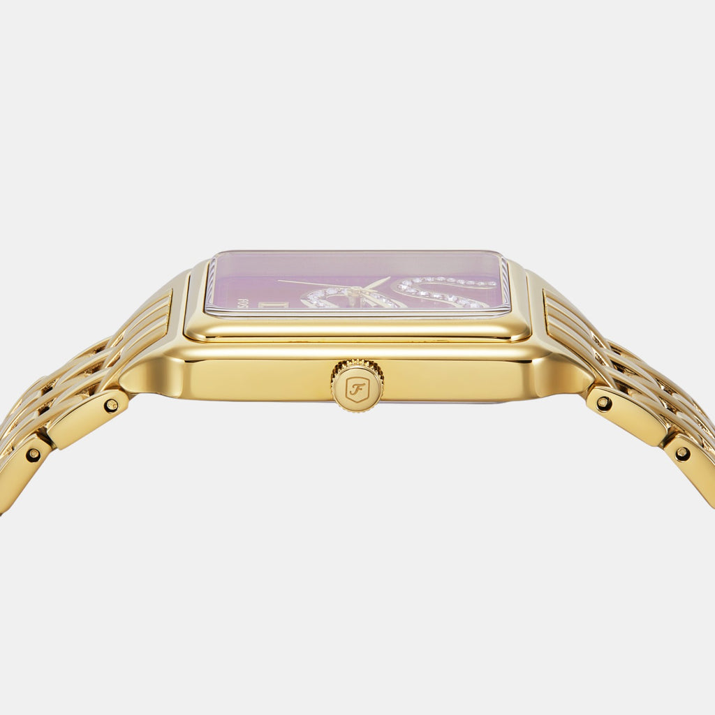 Raquel Women Quartz Red Dial Analog Stainless Steel Watch ES5379