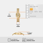 Sloan Women Quartz Gold Dial Analog Stainless Steel Watch ES5380