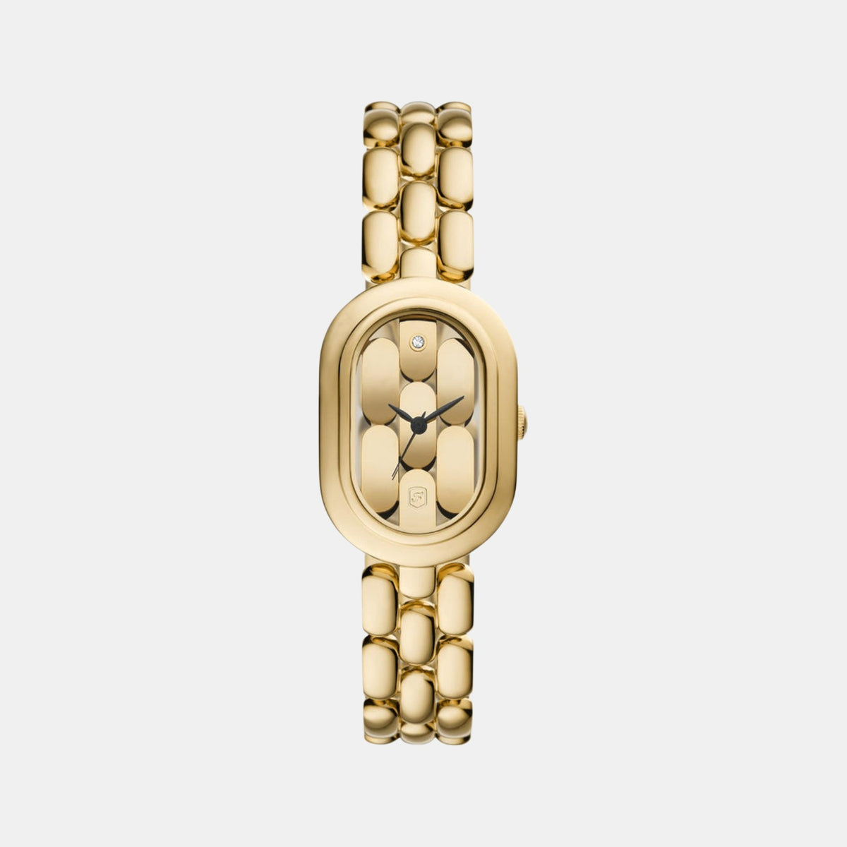 Sloan Women Quartz Gold Dial Analog Stainless Steel Watch ES5380