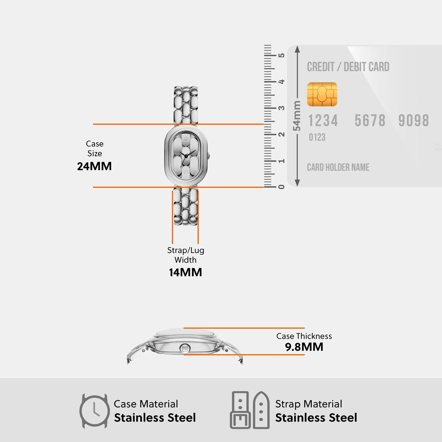 Sloan Women Quartz Silver Dial Analog Stainless Steel Watch ES5381