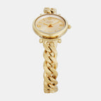 Carlie Women Quartz Gold Dial Analog Stainless Steel Watch ES5387SET