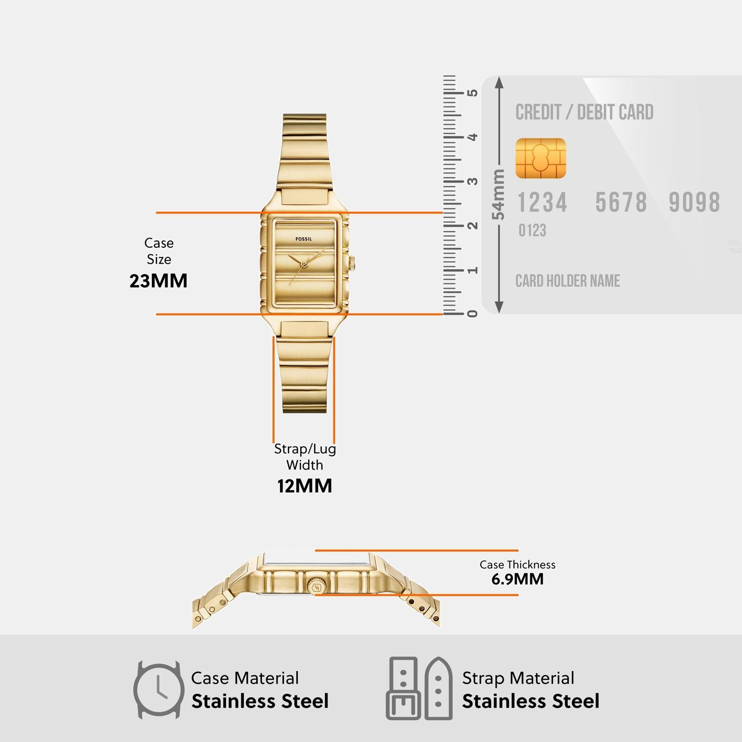 Raquel Women Quartz Gold Dial Analog Stainless Steel Watch ES5389