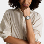 Gilmore Women Quartz Silver Dial Analog Stainless Steel Watch ES5393