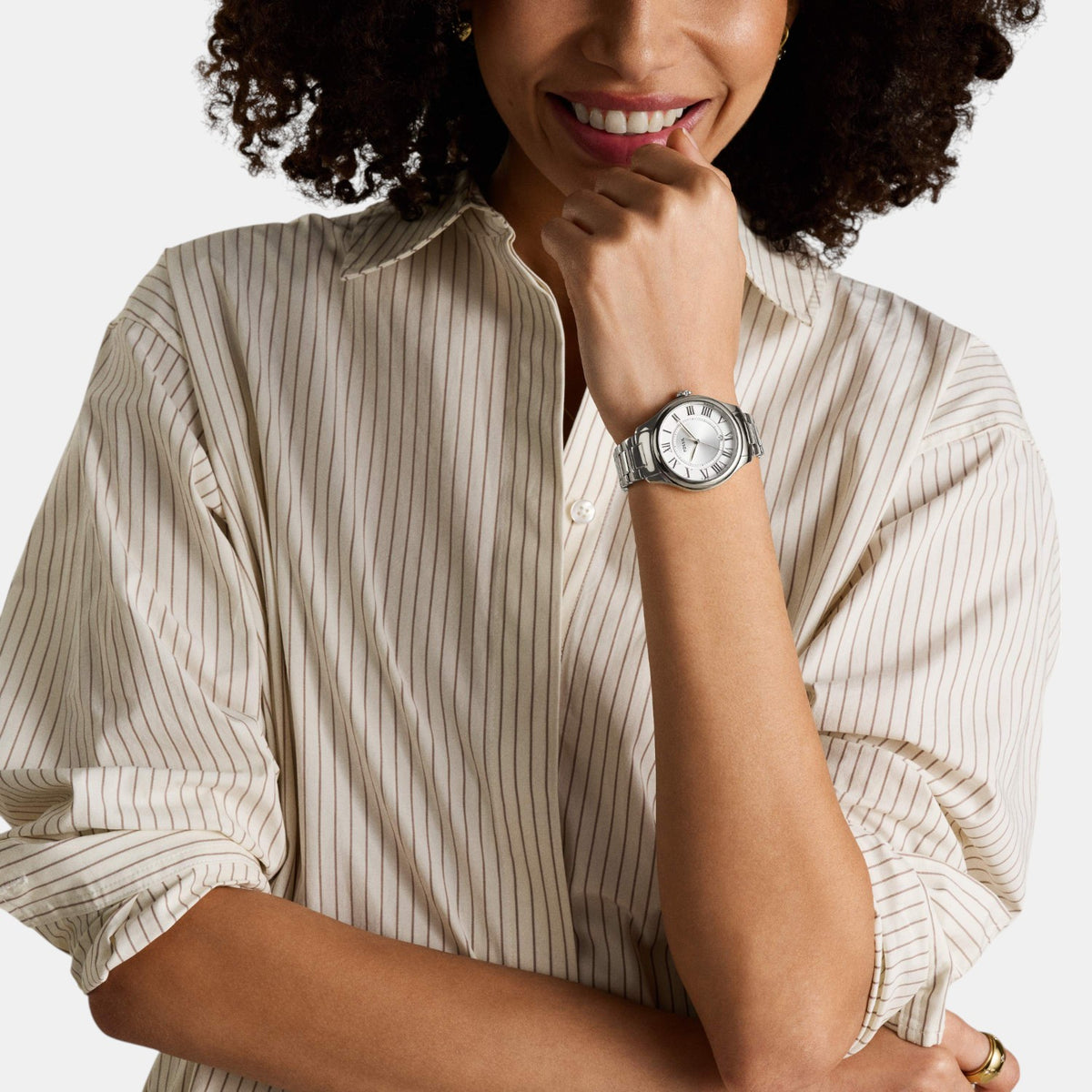 Gilmore Women Quartz Silver Dial Analog Stainless Steel Watch ES5393