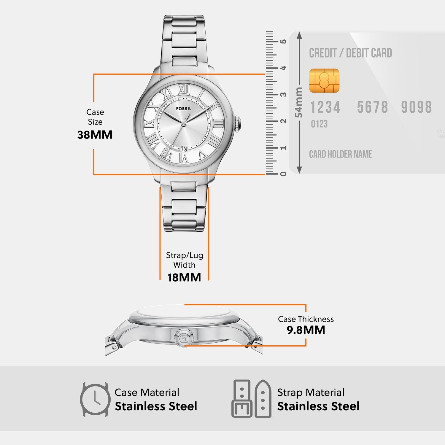 Gilmore Women Quartz Silver Dial Analog Stainless Steel Watch ES5393