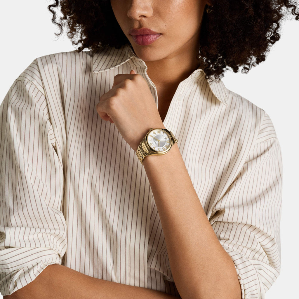 Gilmore Women Quartz Silver Dial Analog Stainless Steel Watch ES5395