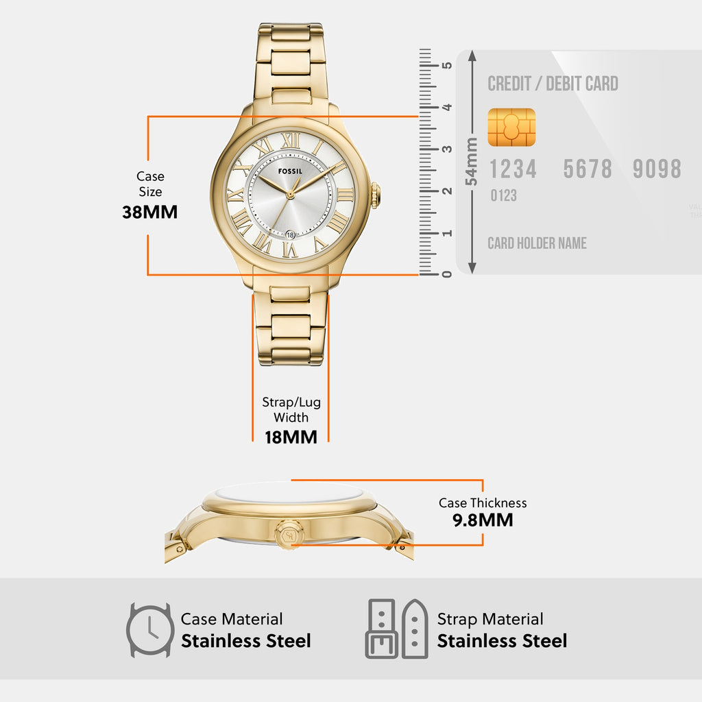 Gilmore Women Quartz Silver Dial Analog Stainless Steel Watch ES5395