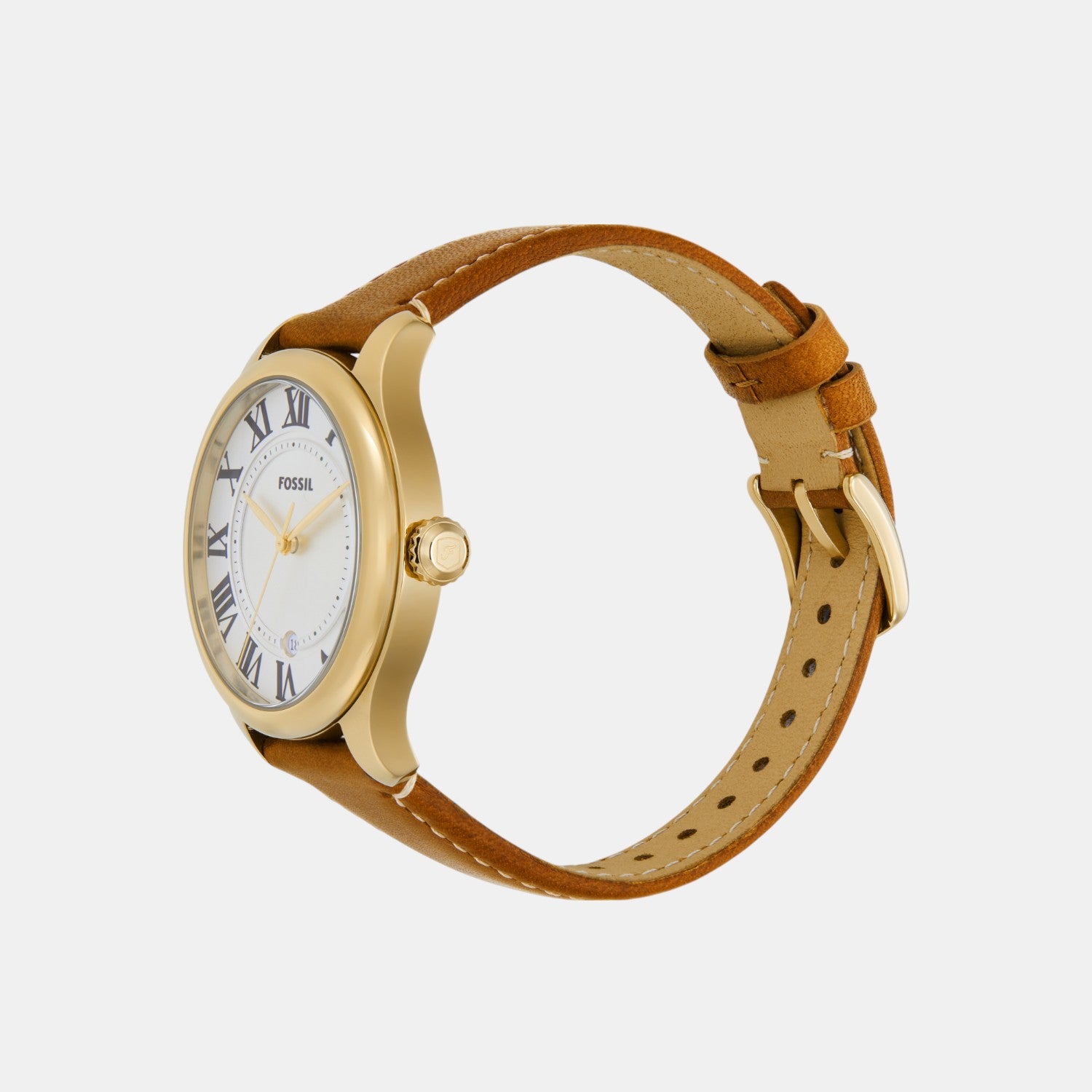 Gilmore Women Quartz Silver Dial Analog Leather Watch ES5397