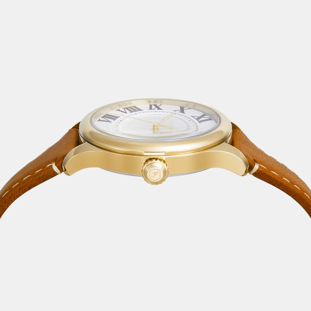 Gilmore Women Quartz Silver Dial Analog Leather Watch ES5397