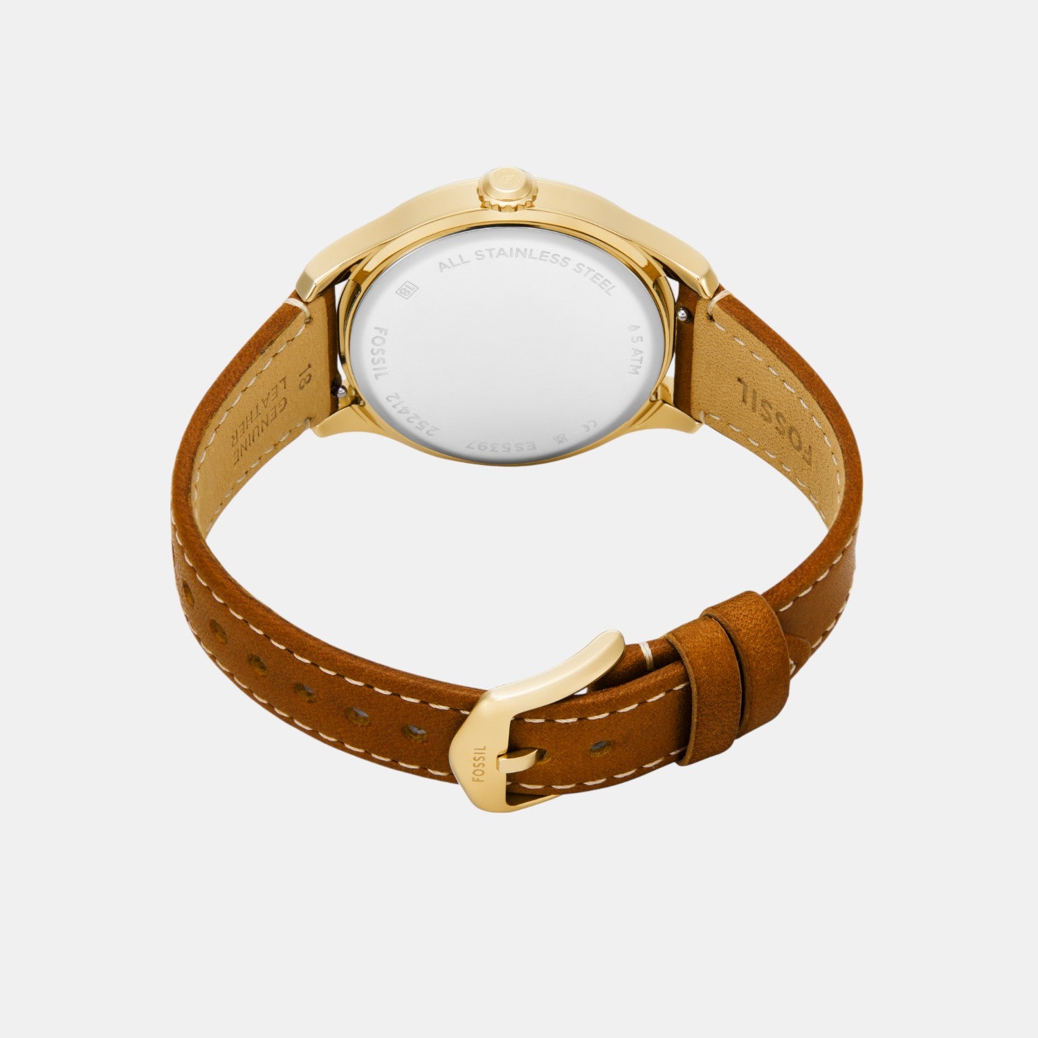 Gilmore Women Quartz Silver Dial Analog Leather Watch ES5397