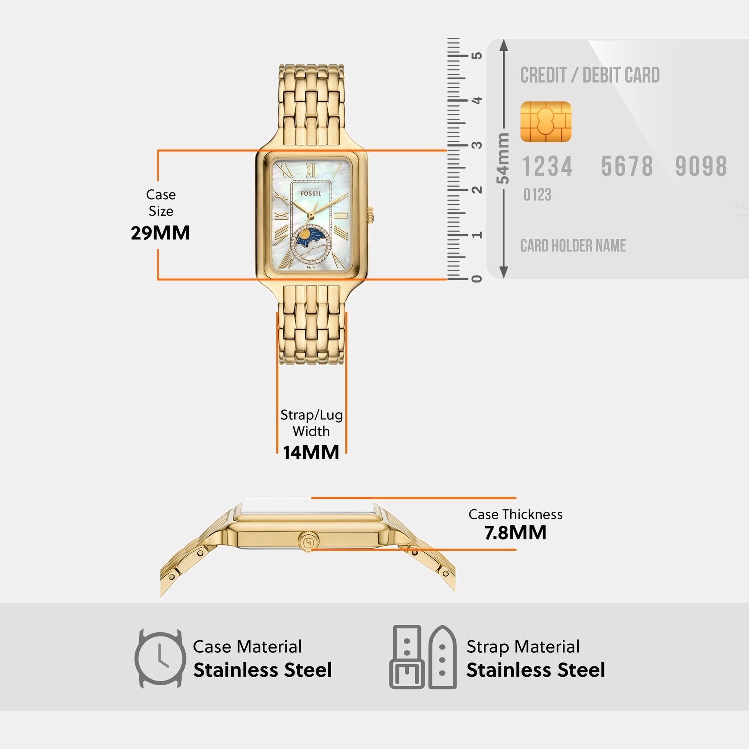 Raquel Women Quartz Mother Of Pearl Dial Analog Stainless Steel Watch ES5398