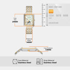 Raquel Women Quartz Mother Of Pearl Dial Analog Stainless Steel Watch ES5399