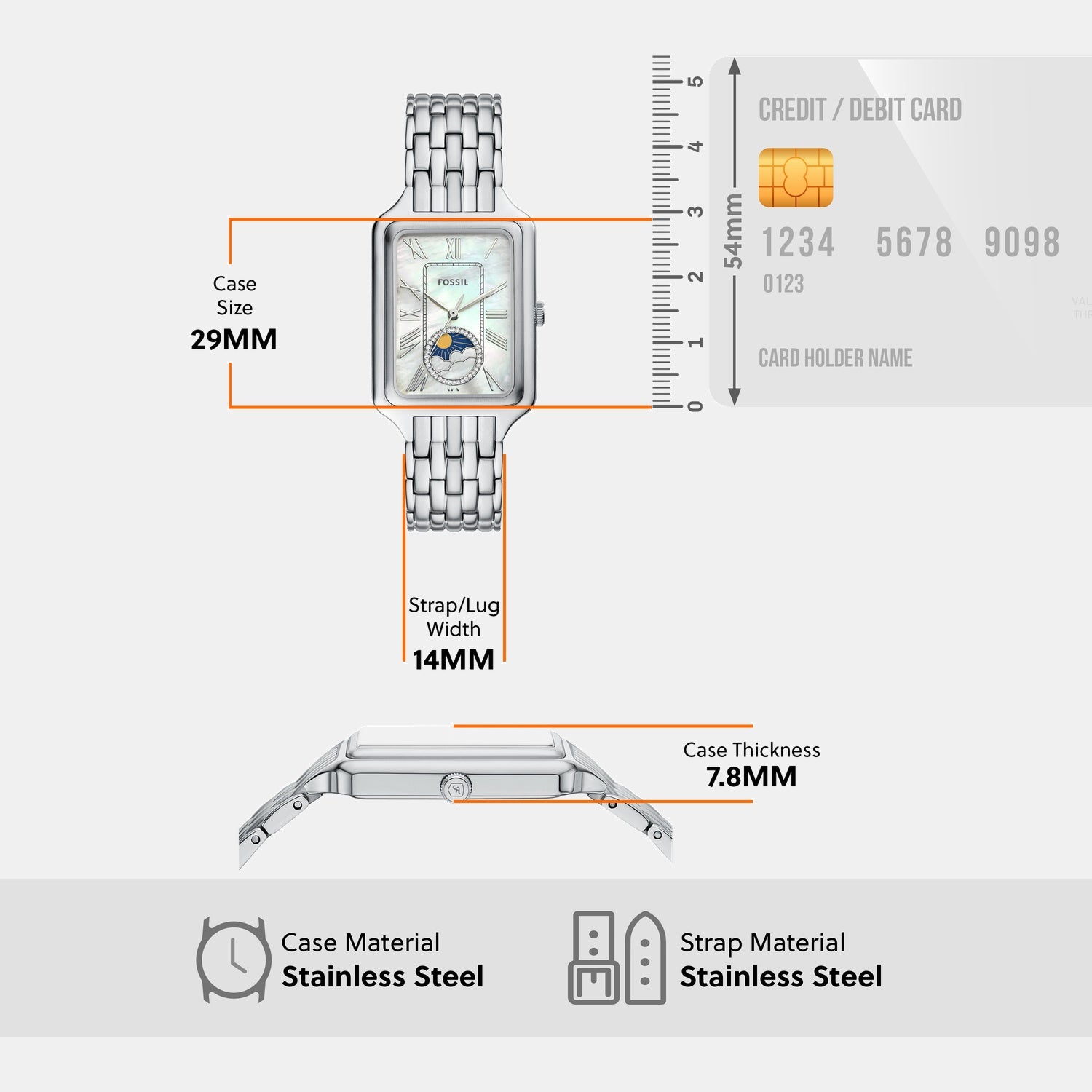 Raquel Women Quartz Mother Of Pearl Dial Analog Stainless Steel Watch ES5400