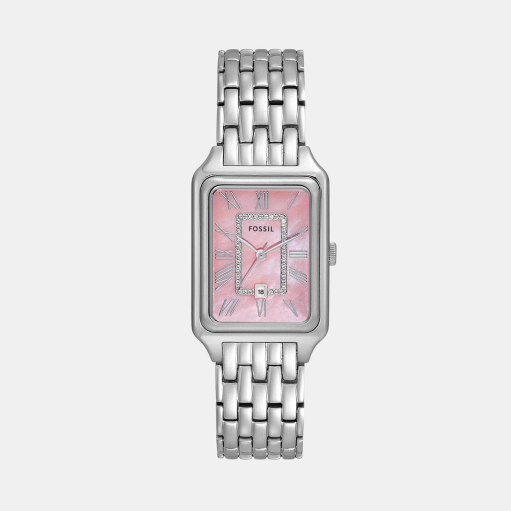 Raquel Women Quartz Pink Mother Of Pearl Dial Analog Stainless Steel Watch ES5401