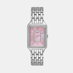 Raquel Women Quartz Pink Mother Of Pearl Dial Analog Stainless Steel Watch ES5401